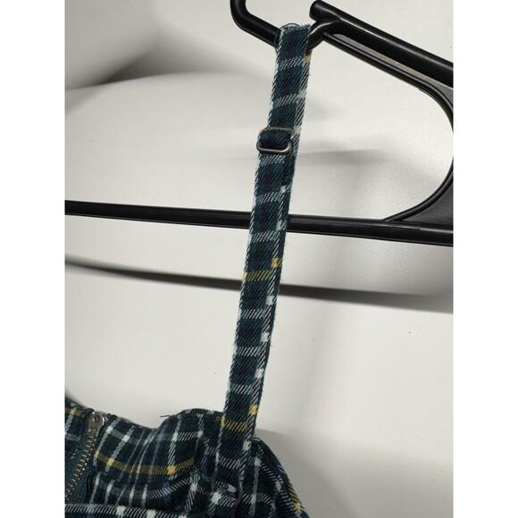 AEROPOSTALE Womens Small Plaid Zip Front Dress Spaghetti Strap Dark Academia Y2K - Picture 6 of 9
